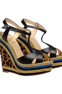 Christian Louboutin Trotolita Corded Calf Hair Wedges - Lyst