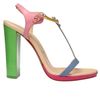 Christian Louboutin Sylvieta Pastel Leather and Snake Chain Sandals in Multicolor (multi) - Lyst