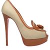 Christian Louboutin Campus Canvas Platform Pumps in Brown (tan) - Lyst
