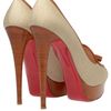 Christian Louboutin Campus Canvas Platform Pumps in Brown (tan) - Lyst