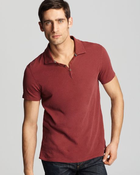 Converse Black Canvas Short Sleeve Button Polo in Red for Men (port) - Lyst