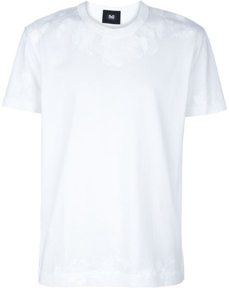 D&g Crew Neck Tshirt in White for Men - Lyst