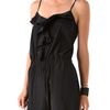 Dkny V Neck Ruffle Jumpsuit in Black - Lyst