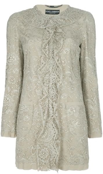 Dolce & Gabbana Floral Lace Jacket in Floral - Lyst
