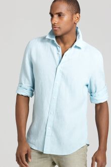Elie Tahari Zac Linen Sport Shirt Slim Fit - Lyst