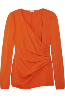 Emanuel Ungaro Fineknit Jersey Wrapeffect Top - Lyst