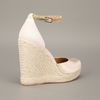 Ferragamo Wedge Sandal in Beige - Lyst