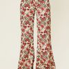 Free People Floral Drawstring Bell Bottoms in Brown (beige floral) - Lyst