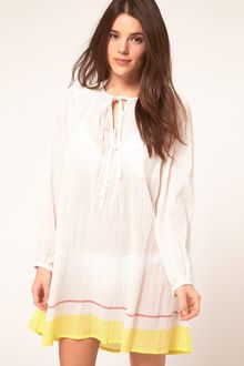 French Connection Beach Cover Up with Border Stripe - Lyst