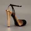 Gucci Peep Toe Sandal in Black - Lyst