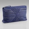 House Of Harlow Riley Leather Oversized Clutch in Blue (cobalt) - Lyst