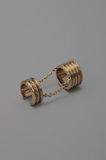  Double Finger Ring Yellow Gold 