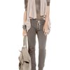 L'agence Drawstring Cotton Track Pants in Gray - Lyst