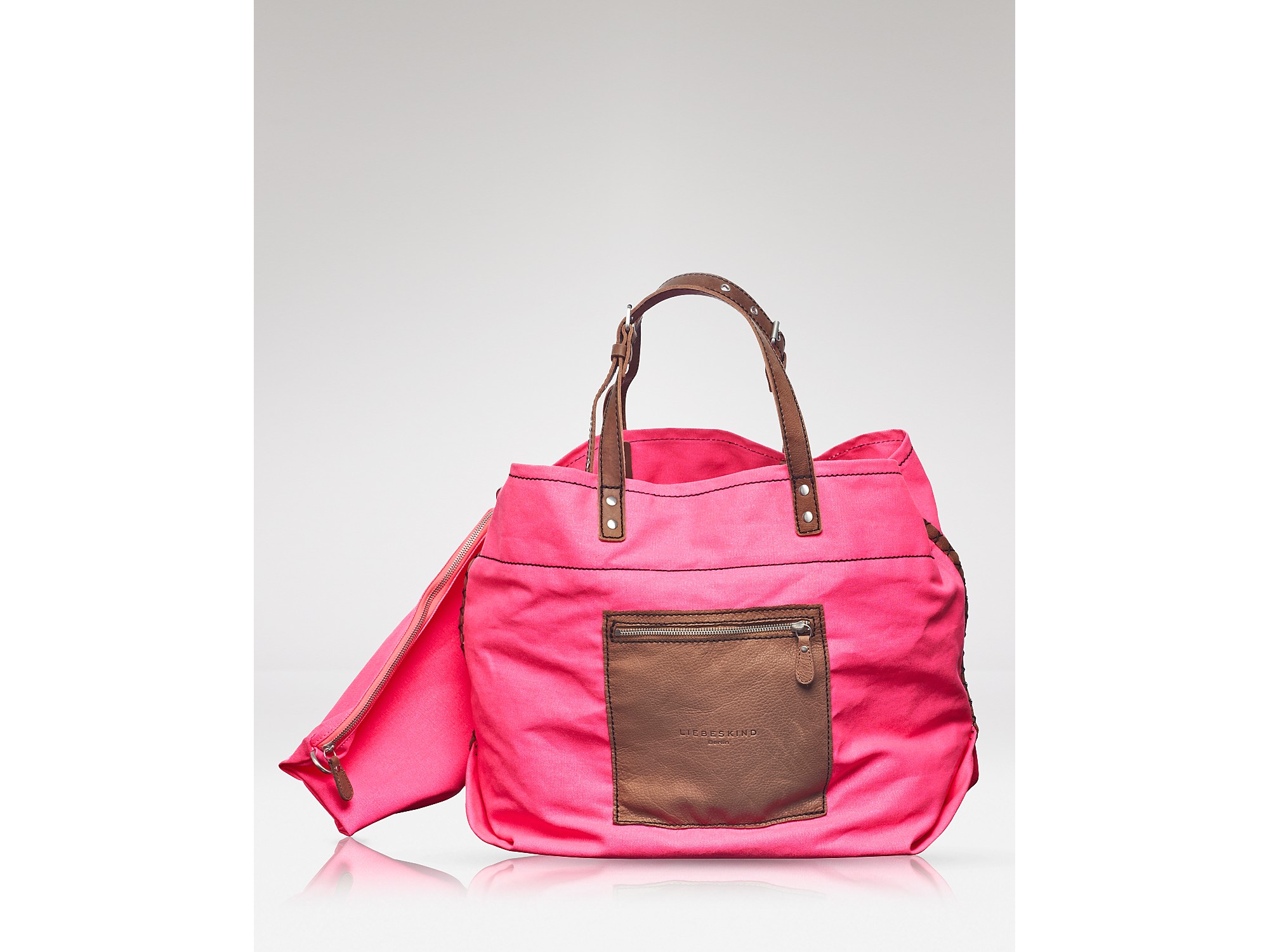 neon pink tote