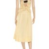 Marni Pleated Coated Cotton Dress in Yellow (sand) - Lyst