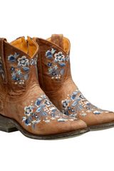 Mexicana Sora Handembroidered Leather Cowboy Boots
