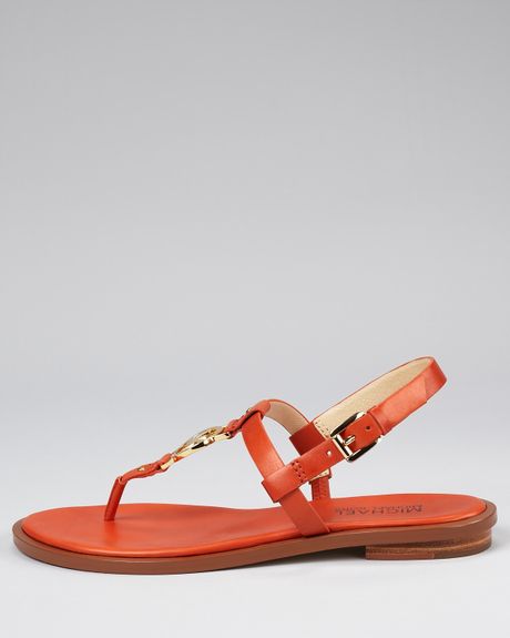 mk orange sandals