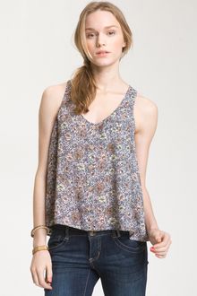 Mimi Chica Print Button Front Trapeze Tank - Lyst