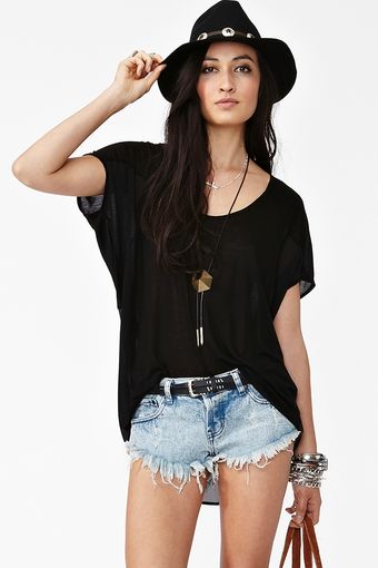 Nasty Gal Chiffon Tail Top - Lyst