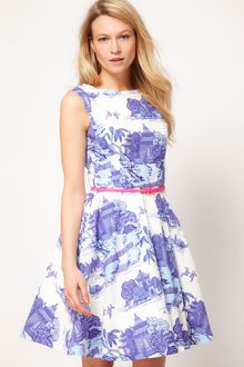 Oasis Oasis Scenic Full Skirted Dress - Lyst