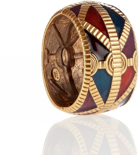 Oscar De La Renta Multi Color Cuff Bangle in Multicolor (multi) - Lyst