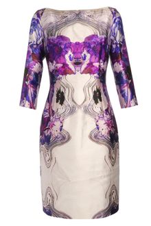 Prabal Gurung Printed Woolsilk Dress - Lyst