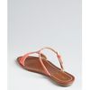 Prada Coral Patent Leather Slip On Sandals in Pink (coral) - Lyst