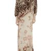 Roberto Cavalli Printed Devoré Velvet Gown in Animal (taupe) - Lyst