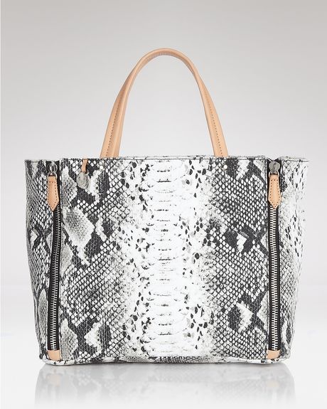 Sam Edelman Tote Genevieve Zipper in Black (python) - Lyst
