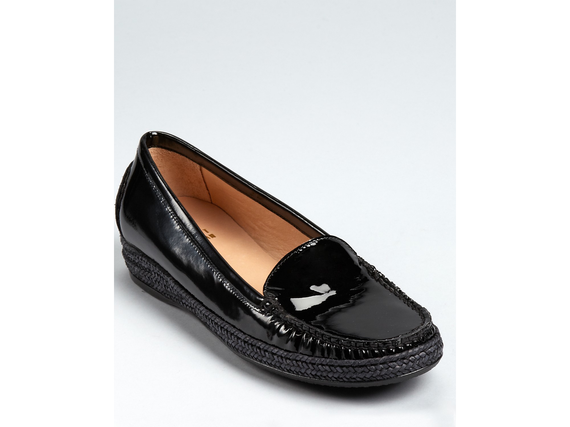stuart weitzman black patent flats