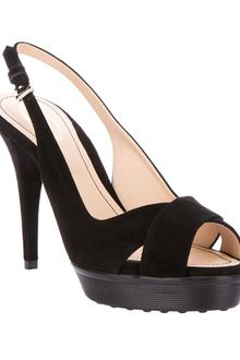 Tod's Peep Toe Sandal - Lyst