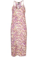 Topshop Petal Animal Wrap Midi Dress