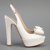 Valentino Peep Toe Sandal in Beige (cream) - Lyst