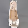 Valentino Peep Toe Sandal in Beige (cream) - Lyst