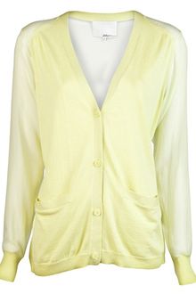 3.1 Phillip Lim Chiffon Back Cardigan - Lyst