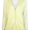 3.1 Phillip Lim Chiffon Back Cardigan in Yellow (lemonade) - Lyst