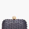 Alexander Mcqueen Black Box Net Skull Clutch in Black - Lyst