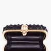 Alexander Mcqueen Black Box Net Skull Clutch in Black - Lyst