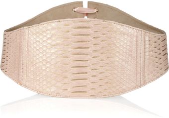 Alexander McQueen Metallic Python Corset Belt - Lyst