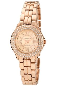 Anne Klein Womens Rose Gold Tone Adjustable Bracelet 28mm 10 - Lyst