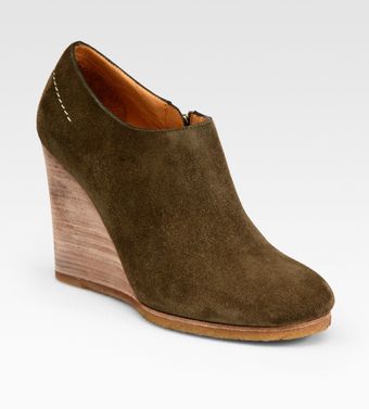  Suede Wedge Ankle Boots 