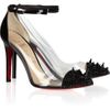 Christian Louboutin Just Picks 100 Studded Patent Leather And Pvc Pumps in Black - Lyst