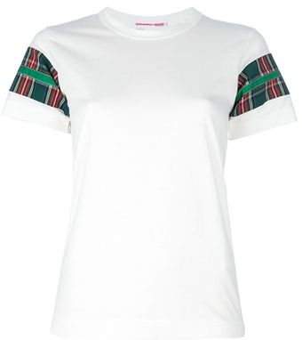 Comme Des Garçons Contrasting Sleeve Tshirt - Lyst