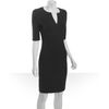Diane Von Furstenberg Black Knit Jersey Zip Front Three Quarter Sleeve Shift Dress in Black - Lyst