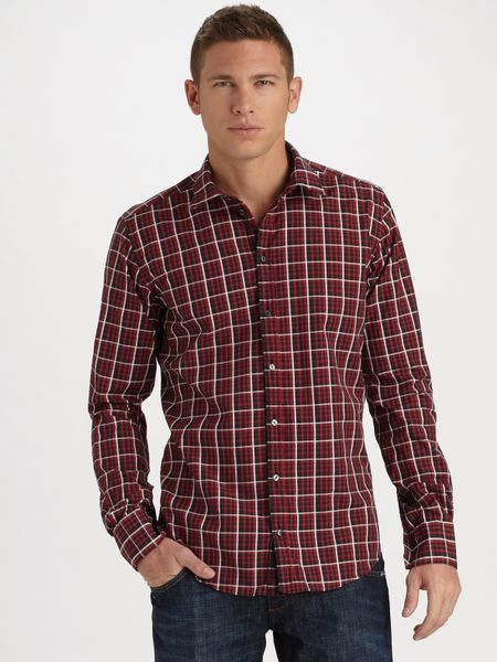 Dolce & Gabbana Classic Sport Shirt Plaid in Brown for Men - Lyst