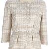 Giambattista Valli Tweed Jacket in Gray (beige) - Lyst