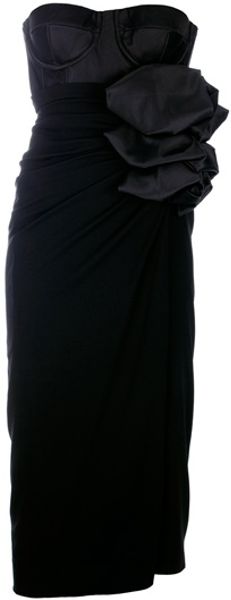 Giambattista Valli Strapless Dress in Black - Lyst