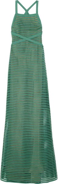 Giulietta Twill and Tulle Halterneck Gown - Lyst