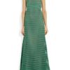 Giulietta Twill and Tulle Halterneck Gown in Green - Lyst