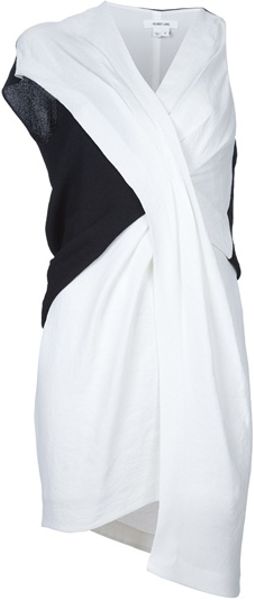 Helmut Lang Tex Panel Dress in Black - Lyst